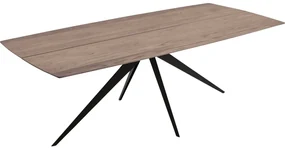 Goossens Excellent Eettafel Floyd, Semi rechthoekig 180 x 100 cm met split