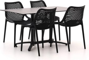 Diningset Forza | 4 personen kunststof | Tuinset stapelbaar | 5-delig | Kees Smit Tuinmeubelen