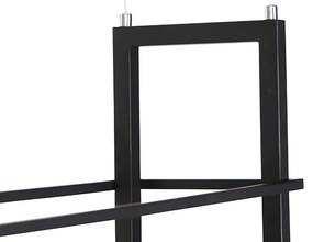 Industriële hanglamp zwart met hout en rek 4-lichts - Cage Rack