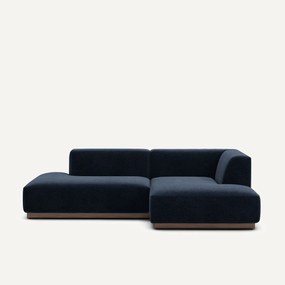 Rechter hoekbank in chenille fluweel, Jacopo