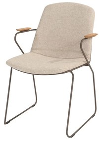 4 Seasons Outdoor Veneto stapelbare tuin stoel terre RVS SALE Tuinstoel bruin weerbestendig