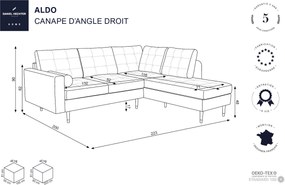 Daniel Hechter Home | 4-Zitshoekbank Aldo hoekdeel rechts afmetingen (cm): breedte 223 cm x diepte 200 wit hoekbanken - | NADUVI outlet