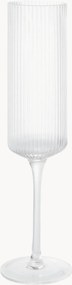 Mondgeblazen champagneglazen Ripple, 2-delig