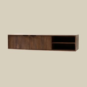 Tv-meubel Hout Met Ribbels (staand/hangend) 140 Cm - 140x40x50cm.