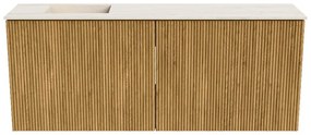 Mondiaz Joya DLux 100cm toiletmeubel oak met wastafel faye links 1 kraangat meli