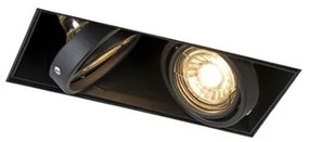 Smart inbouwspot zwart incl. 2 Wifi GU10 trimless - Oneon 2 Modern GU10 Binnenverlichting Lamp