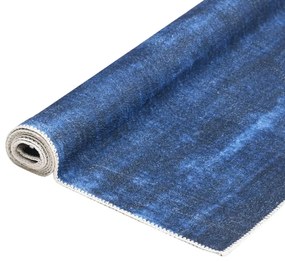 vidaXL Vloerkleed wasbaar opvouwbaar 160x230 cm polyester marineblauw