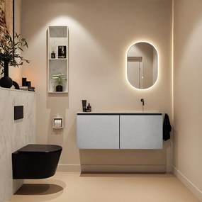 Mondiaz Ture DLux toiletmeubel 120cm plata met wastafel opalo rechts zonder kraangat