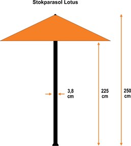 Garden Impressions Lotus parasol 250x250 cm - koper