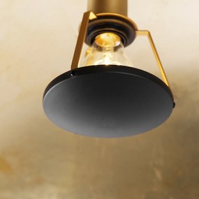 Smart plafondlamp met dimmer zwart met goud 60 cm incl. Wifi A60 - Emilienne Modern E27 rond Binnenverlichting Lamp
