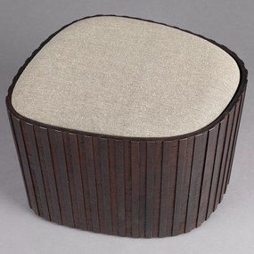 Dutchbone Bay Low Houten Hocker Met Opbergruimte