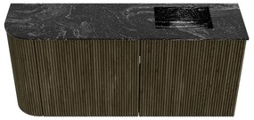 Mondiaz Joya DLux 90cm toiletmeubel ronding links shadow met wastafel faye rechts zonder kraangat lava
