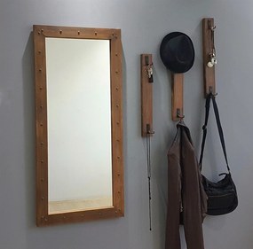 Wandspiegel Fitzwalter met kapstokken | Hannah Home