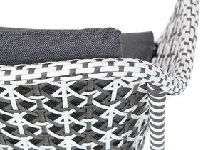 Tuinset 6 personen 220 cm Wicker/Aluminium/Teak/Aluminium/teak/Aluminium/wicker Zwart Lifestyle Garden Furniture Dolphin/Los