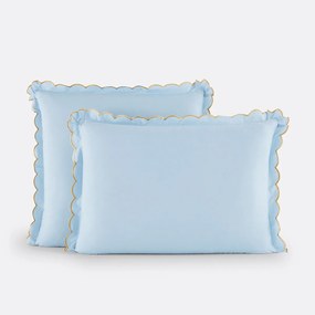 Effen kussensloop met franjes in gewassen katoen, Scenario