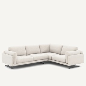Hoekbank in gespikkeld canvas, CÉSAR