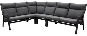 Pacific hoek loungeset 4 delig aluminium antraciet