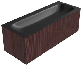 Mondiaz Kurve 120cm badmeubel ruby met 1 lade en wastafel big large midden zonder kraangat urban