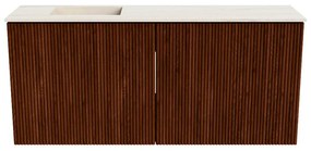 Mondiaz Joya DLux 90cm toiletmeubel ruby met wastafel faye links 1 kraangat meli
