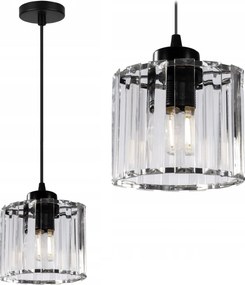 Zwarte kristallen plafondlamp APP511-1CP