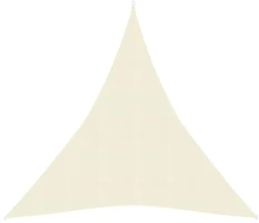 vidaXL Zonnezeil 160 g/m² 5x6x6 m HDPE crèmekleurig