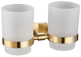 Eastbrook Asti messing bekerhouder dubbel messing geborsteld