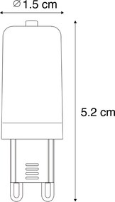 Set van 5 G9 LED lampen helder 3.5W 480 lm 2700K