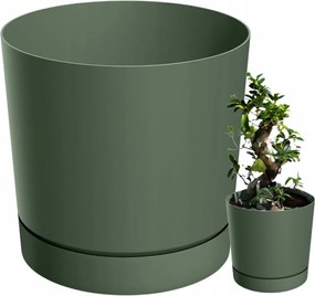 Prosperplast Tubo P Bloempot met schotel - Ø 29,2 cm - Dennengroen