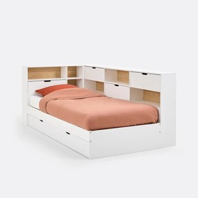 Bed met lade, opberging en lattenbodem Yann