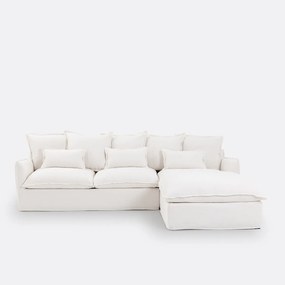 Slaapbank, 4 zits, Comfort Bultex®, afneembare hoezen, linnen, ODNA