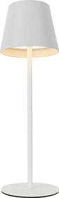 Tafellamp wit incl. LED dimbaar en oplaadbaar IP54 - Murdock