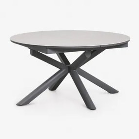 Uitbreidbare Aluminium Eettafel Begur 145-200x145 Cm Grijs – Grafiet - Sklum