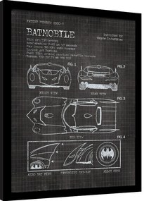 Ingelijste poster Batman - Batmobile Patent