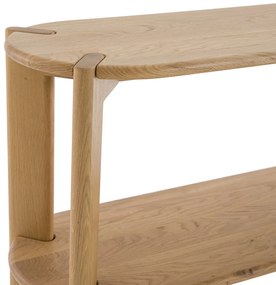 Console met 3 legplanken in massief eiken, Elmo