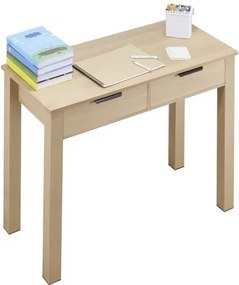 VEVOR Klein bureau met lade, schrijftafel voor de slaapkamer, eenvoudige houten studeertafel om te tekenen en lezen, rechthoekige MDF-werktafel met plank voor kantoor en studeerkamer