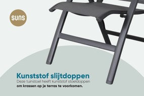 Suns New Castle verstelbare tuinstoel - Antraciet