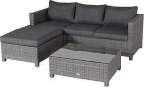 Garden Impressions Isabel loungeset 3-delig - donker grijs