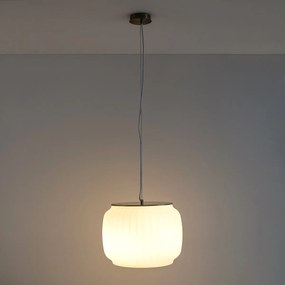 Brede hanglamp in opaline, Canelé