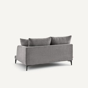 Halve bank, 2-zit van polyester en katoen, MODERNISTE