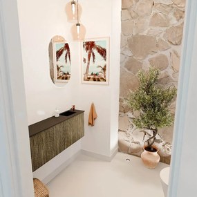 Mondiaz Joya 110cm toiletmeubel ronding links dusk met wastafel faye rechts 1 kraangat urban