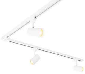 Smart railsysteem wit 1-fase 5-lichts incl. Wifi GU10 - Iconic Jeana Modern GU10 Binnenverlichting Lamp