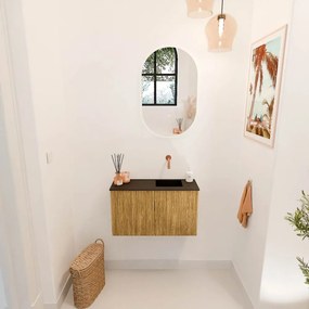 Mondiaz Joya 70cm toiletmeubel oak met wastafel faye rechts zonder kraangat urban