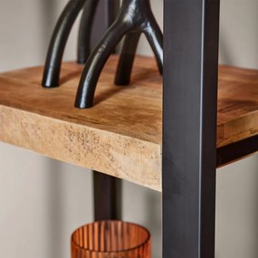 Starfurn Boaz Stoere Boekenkast Van Mangohout - 55x45x200cm.