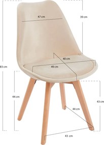 Set 4 Synk Fluwelen Stoelen