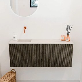 Mondiaz Joya DLux 100cm toiletmeubel shadow met wastafel faye links zonder kraangat meli