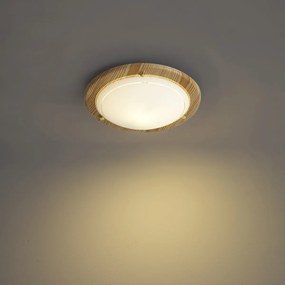 Klassieke plafonnière naturel met wit glas - Mesiac