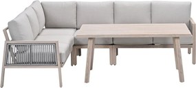 Garden Impressions San Capri lounge dining set 5-delig links - light oak look