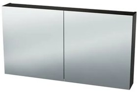 Nemo Spring Nebulo luxe spiegelkast - 100x65x17.8cm - 2 dubbelzijdige spiegeldeuren - glazen leggers - met stopcontact - zonder schakelaar - kleur: H1199 ST12 Thermo Oak Black 20037072