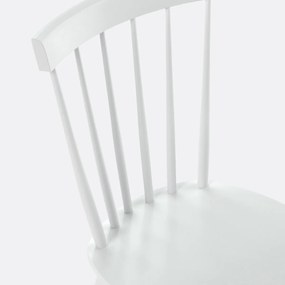 Set van 2 stoelen met spijlen in massief hevea, Jimi