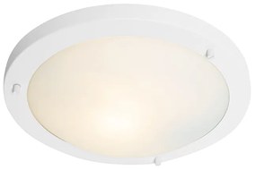 Buitenlamp Moderne plafonnière wit 31 cm IP44 - Yuma Modern E27 IP44 Buitenverlichting rond